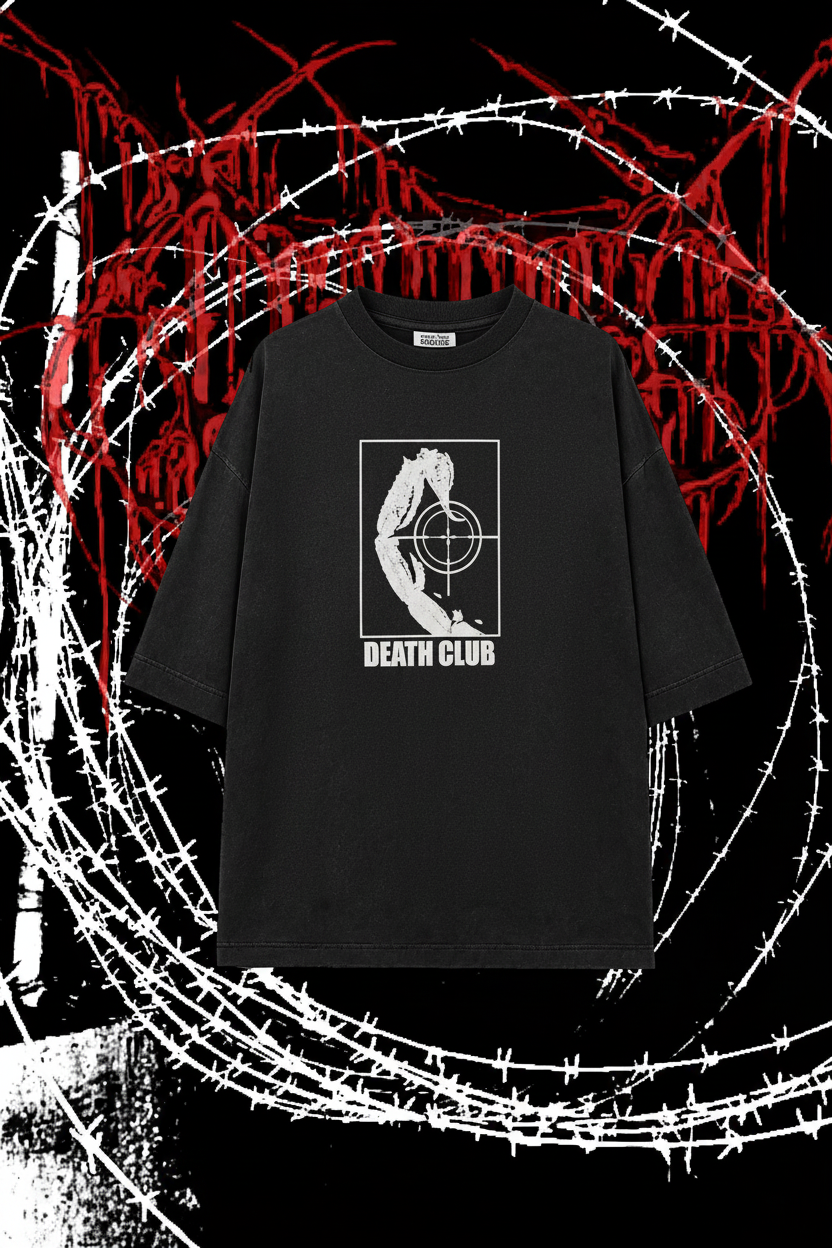 Camiseta Oversized Death Club - Frente